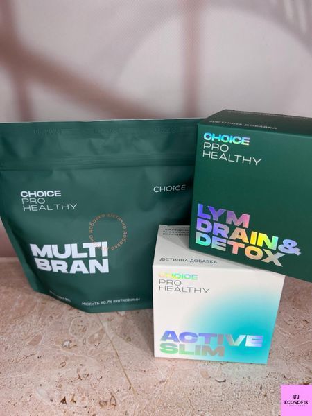 LYM drain&detox 60+Multi bran+ACTIVE SLIM- набір для схуднення  клітчатка+лім60+актів фото