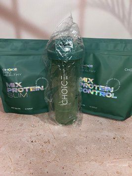 Набір для схуднення та заняття спортом Mix Protein SLIM + Mix Protein CONTROL + шейкер Choice 2+шейкер фото