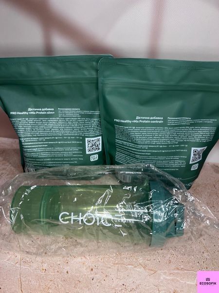 Набір для схуднення та заняття спортом Mix Protein SLIM + Mix Protein CONTROL + шейкер Choice 2+шейкер фото