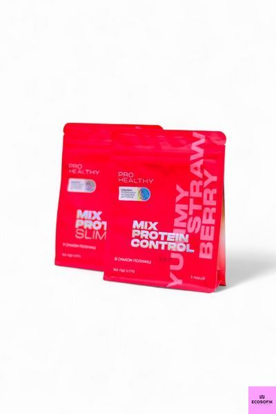 Набір "Комбо" для зниження ваги Mix Protein Slim Yummy Strawberry + Mix Protein Control Yummy Strawberry Choice Mix Protein Slim Yummy Strawberry + Mix Protein Control Yummy Strawberry фото