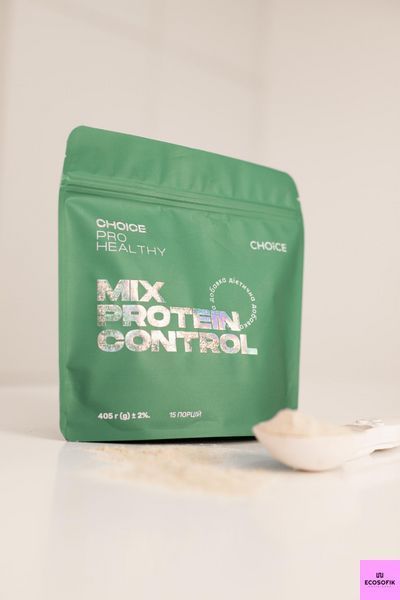 Mix Protein CONTROL 405г. 15 порцій Choice низькокалорійний поживний коктейль замінник харчування для контролю апетиту та покращення форм тіла  Mix Protein CONTROL фото