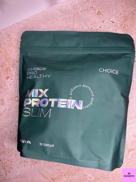 MIX PROTEIN SLIM 405 Г / 15 ПОРЦІЙ Choice коктейль для схуднення, натуральний протеїновий коктейль слім коктейль фото