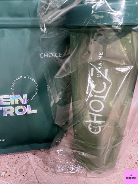 Низькокалорійний поживний коктейль Mix Protein CONTROL 405г + шейкер Choice Контрол +шейкер.зел. фото