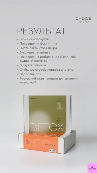 Програма для комплексного очищення і відновлення власних процесів регуляції та детоксикації HEALTHY BOX DETOX 1 від Choice DETOX 1 фото