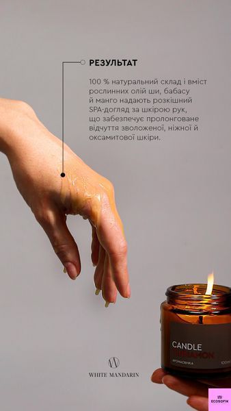 Spa-свічка ароматизована в склі CANDLE CINNAMON 100 мл White Mandarin CANDLE CINNAMON фото